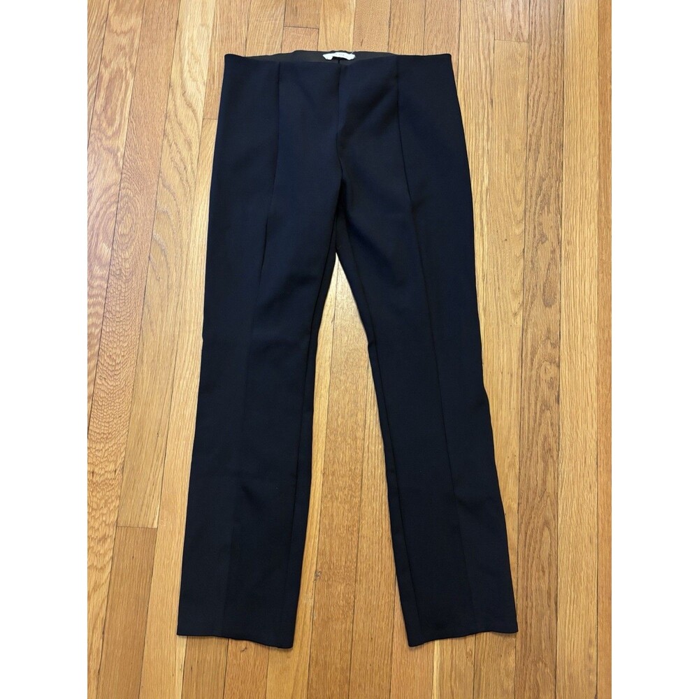 The Row Black Pull On Trouser Pants Front Seam Polyamide Elastane Slim Stretch M